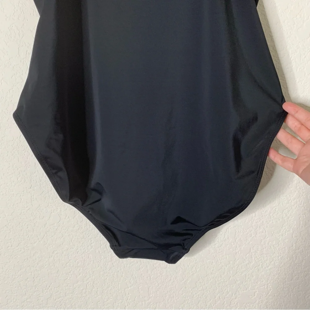 Andie Womens black the full coverage Amalfi one piece swimsuit L NWT - Picture 7 of 9